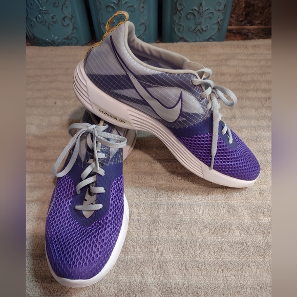 Nike Shoes - Nike Lunar MTRL + 522346-005 Womens Running Training Shoes Purple Grey Size 10.5